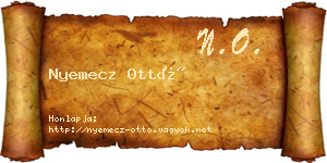 Nyemecz Ottó névjegykártya
